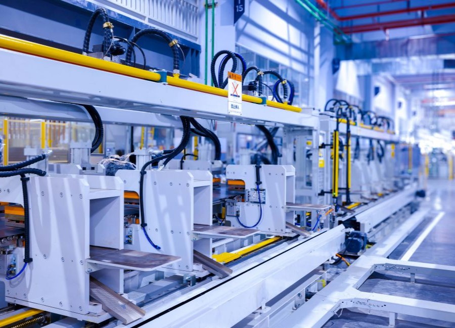 Advanced manufacturing production line illustrating precision engineering and industrial automation for defence and high-tech manufacturing